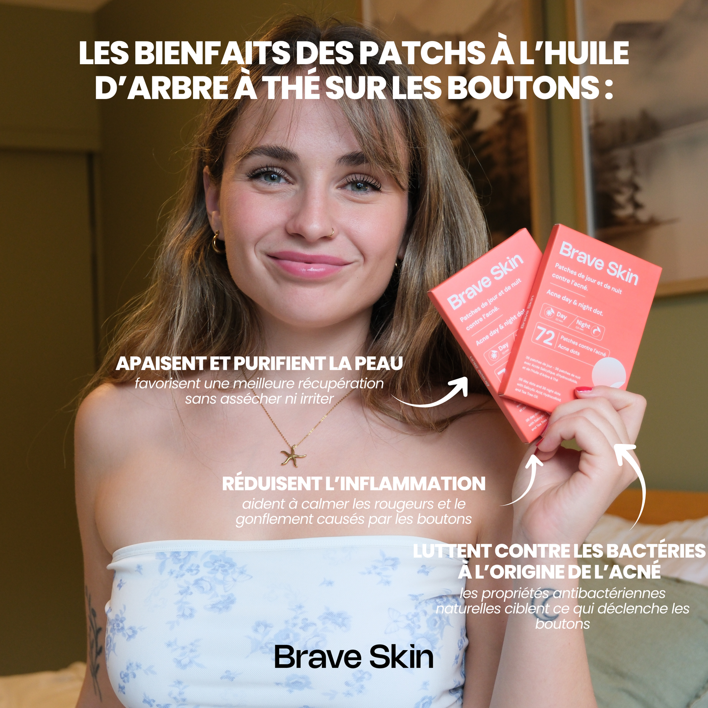 Patches de jour et de nuit contre l'acné